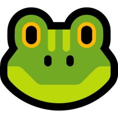 How emoji frog displayed on Microsoft