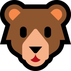 How emoji bear displayed on Microsoft