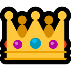 How emoji crown displayed on Microsoft