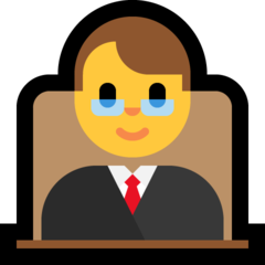 How emoji man judge displayed on Microsoft