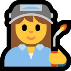 How emoji woman factory worker displayed on Microsoft