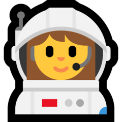 How emoji woman astronaut displayed on Microsoft