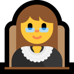 How emoji woman judge displayed on Microsoft