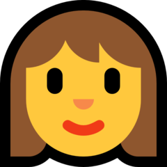 How emoji woman displayed on Microsoft