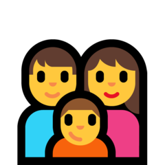 How emoji family displayed on Microsoft