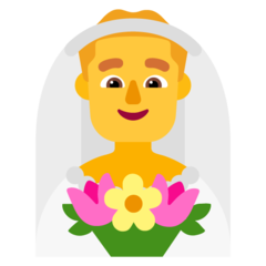 How emoji man with veil displayed on Microsoft