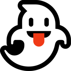 How emoji ghost displayed on Microsoft