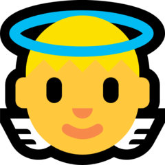 How emoji baby angel displayed on Microsoft