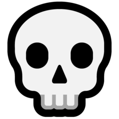 How emoji skull displayed on Microsoft