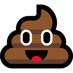 How emoji pile of poo displayed on Microsoft