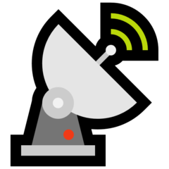 How emoji satellite antenna displayed on Microsoft