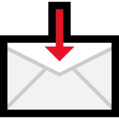 How emoji envelope with arrow displayed on Microsoft