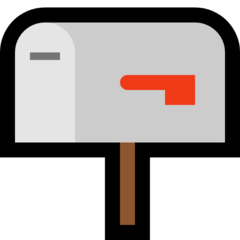 How emoji closed mailbox with lowered flag displayed on Microsoft