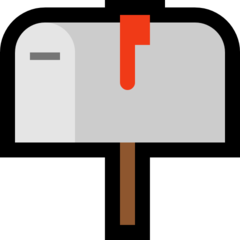 How emoji closed mailbox with raised flag displayed on Microsoft