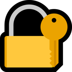 How emoji locked with key displayed on Microsoft