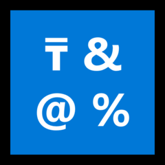 How emoji input symbols displayed on Microsoft