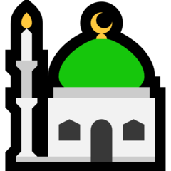 How emoji mosque displayed on Microsoft