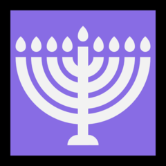 How emoji menorah displayed on Microsoft