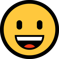 How emoji grinning face displayed on Microsoft