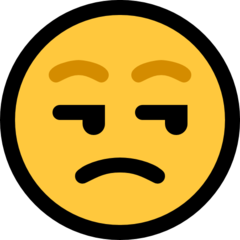 How emoji unamused face displayed on Microsoft