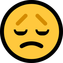 How emoji disappointed face displayed on Microsoft