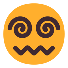 How emoji face with spiral eyes displayed on Microsoft