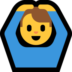 How emoji man gesturing OK displayed on Microsoft