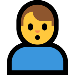 How emoji man pouting displayed on Microsoft