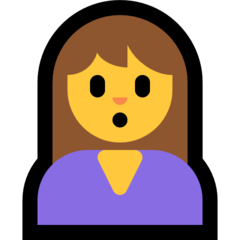 How emoji person pouting displayed on Microsoft