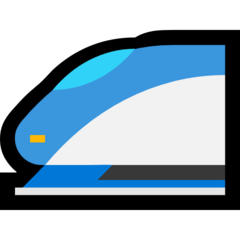 How emoji high-speed train displayed on Microsoft