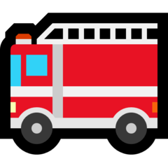 How emoji fire engine displayed on Microsoft