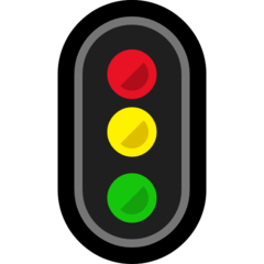 How emoji vertical traffic light displayed on Microsoft