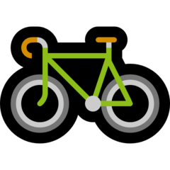 How emoji bicycle displayed on Microsoft