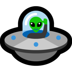 How emoji flying saucer displayed on Microsoft