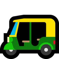 How emoji auto rickshaw displayed on Microsoft