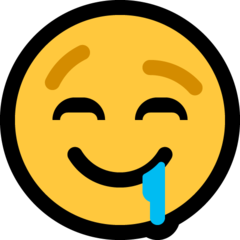 How emoji drooling face displayed on Microsoft