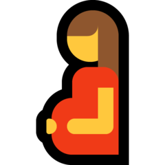 How emoji pregnant woman displayed on Microsoft