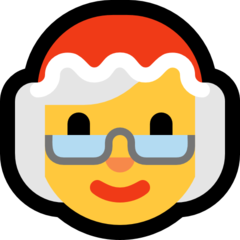 How emoji Mrs. Claus displayed on Microsoft