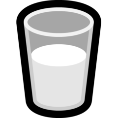 How emoji glass of milk displayed on Microsoft