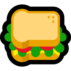 How emoji sandwich displayed on Microsoft