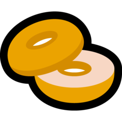 How emoji bagel displayed on Microsoft