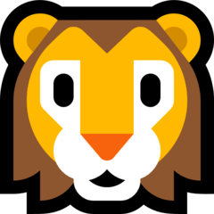 How emoji lion displayed on Microsoft