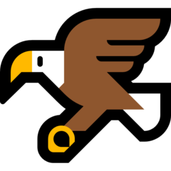 How emoji eagle displayed on Microsoft