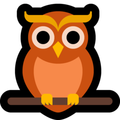 How emoji owl displayed on Microsoft