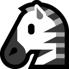 How emoji zebra displayed on Microsoft