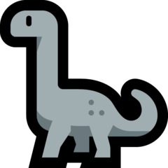 How emoji sauropod displayed on Microsoft