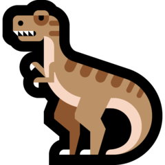 How emoji T-Rex displayed on Microsoft