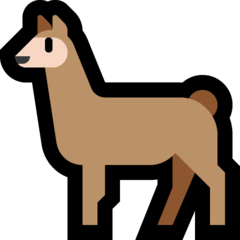 How emoji llama displayed on Microsoft