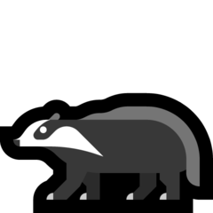 How emoji badger displayed on Microsoft