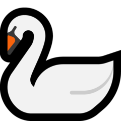 How emoji swan displayed on Microsoft